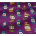 thumbnail image 5 of oneOone Tissu Jersey Coton Violet Rétro Lanterne Matériel de Robe Tissu Imprimé Tissu au Mètre 58 Pouces de Large, 5 of 5