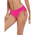 thumbnail image 1 of Ocean Blues Women's Full Coverage Swim Bottoms Sides Drawstring Mid Rise Bikini Bottom Pink Bathing Suit Size XXL, 1 of 8