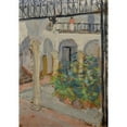 thumbnail image 2 of Ernst Schiess 14x18 Black Ornate Wood Framed Double Matted Museum Art Print Titled - Arcaded Courtyard in a Spanish House, 2 of 5