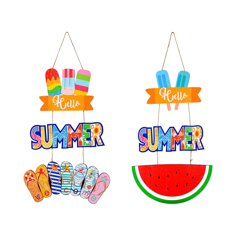 Frcolor Summer Sign Door Decor Beachdecorations Hanging Home