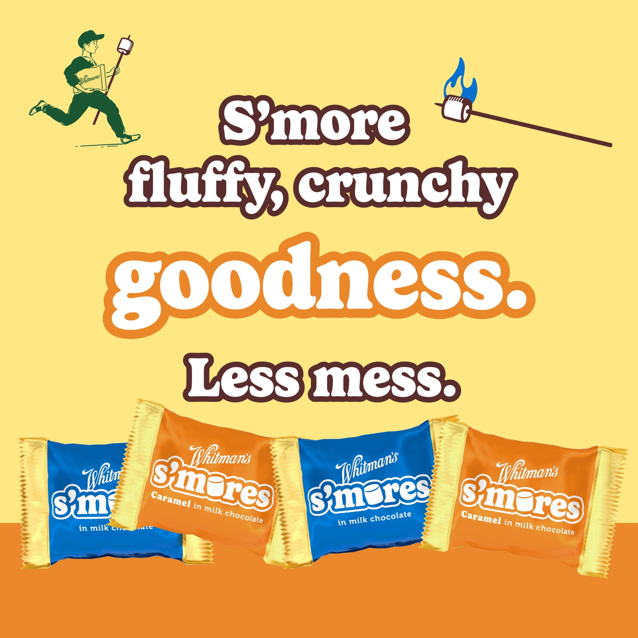 Whitman's S'mores Caramel Milk Chocolate Candy, Bag 7.3. oz (10 pieces)