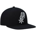thumbnail image 3 of Men's Mitchell & Ness Black San Antonio Spurs Ground 2.0 Snapback Hat, 3 of 5