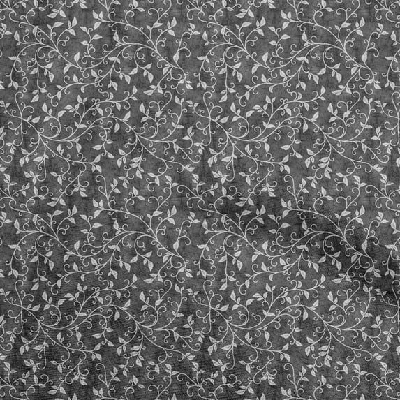 oneOone Cotton Jersey Gray Fabric Asian Leaf Sewing Craft Projects Fabric Prints By Yard 58 Inch Wide