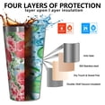 thumbnail image 3 of 16oz Tumblers Pioneer Flower Stainless Steel Vacuum Insulated Double Wall Travel Tumbler Cups Mug with Lid and Straw,Cleaning Brush for Coffee,Tea, 3 of 4