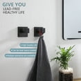 thumbnail image 3 of KOKOSIRI Bath Towel Hook Square Robe Hook Coat Hook Bathroom Kitchen Matte Black B1010BK-P2, 3 of 8