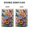 thumbnail image 4 of Colorful Floral Garden Flag Vibrant Butterfly Yard Flag 3D Textured Nature-inspired Outdoor Banner for Garden Decoration, Yard Ornament, Front Porch Decor, Spring Celebration, 4 of 9