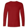 thumbnail image 5 of M-5X Plus Size T Shirts for Men Big & Tall Long Sleeve Tees Tops Mens Casual Solid Color Pullover Crewneck Basic Athletic Workout Tshirts Shirt, 5 of 5