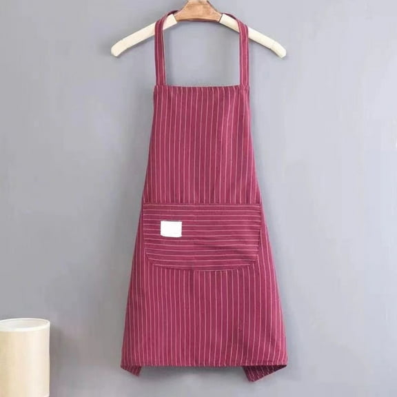 Hilingoto Clearance Kitchen Household Sleeveless Apron Red, Kitchen Cooking Aprons Adjustable Bib Soft Apron With Pockets for Men Women Christmas Clearance