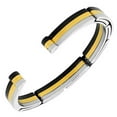 thumbnail image 2 of Stainless Steel Black Gold-Tone Womens Mens Open End  Bracelet, 2 of 3