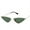 Gold frame dark green film, variant on Adults Cat Eye Sunglasses Vintage Metal Frame Triangle Ocean Piece Design AC Lenses Full Frame Non Polarized Fashion
