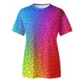 thumbnail image 5 of Women Summer Tops Womens Crew Neck Letter Printed Short Sleeve O Neck T Shirt Top Woman plus Size Top Ladies Workout Tops Striped V T Shirt Womens Long Athletic Tees And Long Sleeve Women Red L, 5 of 5