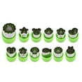 thumbnail image 1 of Unatoiry 12pcs Baking Mould Biscuit Mold Reusable Sculpture Tools with Plastic Shell Green 1Set, 1 of 6