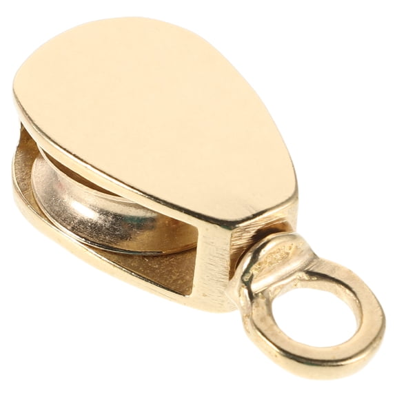 OULII Marine Brass Flag Pulley Golden for Boat Hardware and Accessories