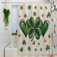 thumbnail image 3 of St Patrick's Day Shower Curtain Set, Waterproof Shower Curtains for Bathroom, Green Lucky Shamrock Love Spring Beige Washable Fabric Cloth Bath Curtain for Bathtub Decoration with Hooks 60x72 Inches, 3 of 9