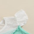 thumbnail image 4 of Kids Baby Girl Swimsuit Flying Sleeve Tops+Mesh Ruffle Triangle Shorts 2PCS Summer Holiday Beachwear Set, 4 of 6