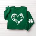 thumbnail image 5 of Womens St Patricks Day Tops Clover Shamrock Four Leaf Shirt Crewneck Long Sleeve Pullover Irish Green Sweatshirt Festival Tops, 5 of 5