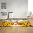 thumbnail image 2 of Vintage Basenji Says Hello Mother's Day Summer Sunflower Field Indoor Rug African Barkless Dog Lover Carpet Living Bed Room Sofa Home Decor - 12005, 2 of 5