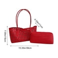 thumbnail image 3 of WEXOPE Hollow Woven Women Shoulder Tote Bag, Durable Handmade Handbag with Inner Pouch, Spacious Underarm Purse Suitable for Daily Commute, Beach and Travel,Red, 3 of 6