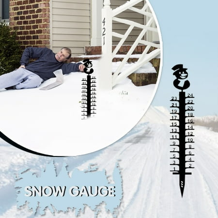 

2PC Home Decor Rain Gauge Snow Garden Pile Metal Snowmobile Decoration Measure Handmade Outdoor 24cm Christmas Gift