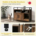 thumbnail image 5 of Demi Bonn 35" Hidden Cat House Washroom with 2-Doors and Scratch Cardboard, Wooden Cat Litter Box Enclosure Furniture, Brown, 5 of 7