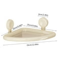 thumbnail image 7 of RUISINERY Without Drilling Bathroom Suction Shelf Corner Storage Space Saving Shower Organizers Waterproof ABS, 7 of 7