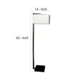 thumbnail image 5 of Benzara BM240888 Metal Frame Support Floor Lamp with Hanging Rectangular Shade, Silver, 5 of 5