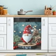 thumbnail image 5 of Ryvnso Funny Gnome Christmas Dishwasher Magnetic Refrigerator Magnet Cover Kitchen Home Decorative 23"x26", 5 of 6
