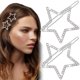 thumbnail image 1 of Mxxipp 2 pasadores de pelo con forma de estrella para mujer, con diamantes de imitación brillantes, clips para el pelo, antideslizantes, huecos, accesorios para cabello largo, corto, recto y rizado, c, 1 of 5