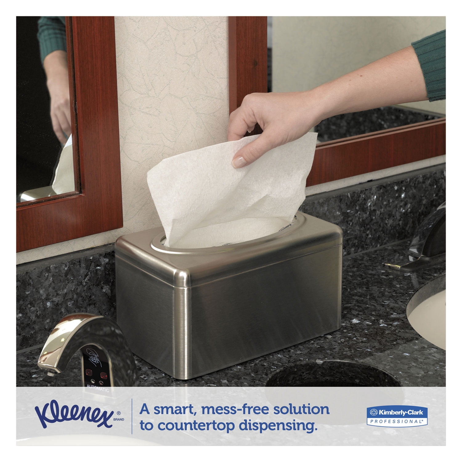 Kleenex Hand Towels, POP-UP Box, Cloth, 1-Ply, 9 x 10.5, Unscented, White, 120/Box, 18 Boxes/Carton