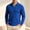 Blue, variant on Zivyakyron Business Men Polo Shirts Fall Knit Pullover Long Sleeve Collared Loose Casual Plain Shirts Khaki S
