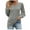 Gray Mesh Patchwork Tunics Blouses, variant on Ladies Mesh Patchwork Tunics Blouses 2024 Fashion Elegant Solid Shirts V Neck Blouses Comfy Loose Fit Tops Fall Basic Puff Long Sleeve Tunic Tops Gray S