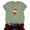 thumbnail image 5 of SZXZYGS T Shirt Casual Western Approprié T Shirt pour les Femmes Convenables Chemises d'Impression de Noël Col Rond Manches Courtes Tee Tops Tunique Blouse 2024 Été, 5 of 5