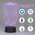 thumbnail image 4 of Shape 3D LED Lamp Colorful 3D Tooth Gradient Light, 4 of 7
