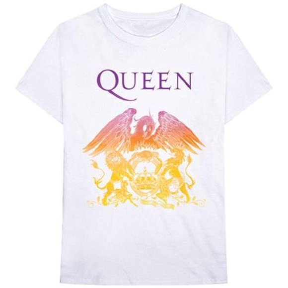 Queen T-shirt à Manches Courtes pour Homme avec Écusson
