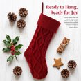 thumbnail image 2 of Unique Bargains Durable Luxurious Cable-Knit Christmas Stocking Red 18", 2 of 5