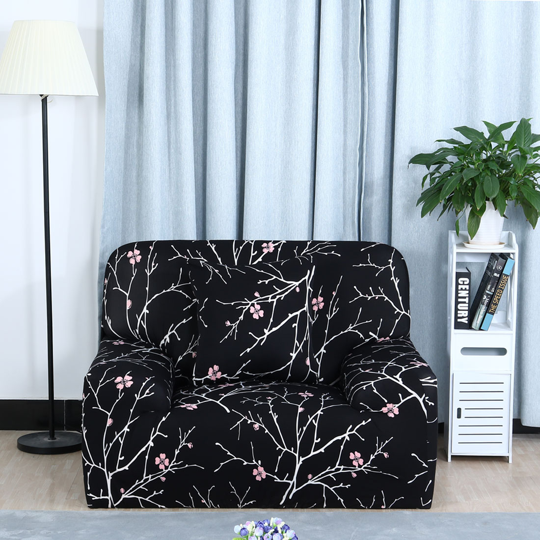 PiccoCasa Elastic Polyester 1 Seats Sofa Chair Covers Slipcovers