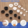 thumbnail image 3 of Grommets de Caucho de Silicona Uxcell, 22 Pcs 7/8"(22mm) Agujero de Perforación, 11/16"(18mm) Diámetro Interno. Tapón de Goma para Cableado de Sistema de Irrigación Firewall, Blanco, 3 of 5