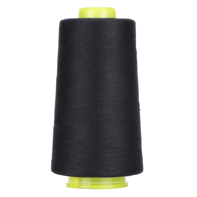 Hilo de coser de poliéster 402, 3000 yardas, cordón de costura a mano para manualidades, sastrería, trabajo hecho a mano, color negro
