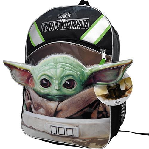 Star Wars 'The Child' Baby Yoda 16' Half Moon Backpack with 1 Zipper Front Pocket & Ears