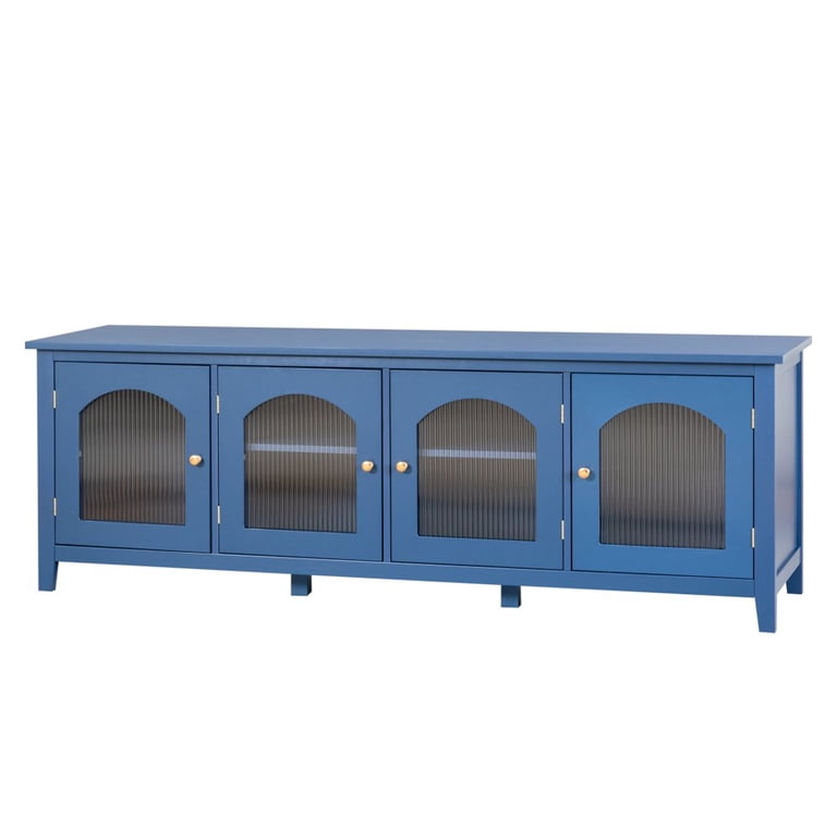 Gzxs Vintage TV Stand for TVs up to 79in, Entertainment Center