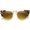 Creme-Silver / Amber, variant on sunglassLA Female Women's Bold Temple Accent Metal Nose Bridge Cat Eye Sunglasses 48mm (Creme-Silver / Amber) - 48mm