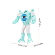 Robot Transforming Watch Toy, Convertible Wristwatch to Robot Figure for 5-7 Years, Dual Play Mode, Interactive Gift