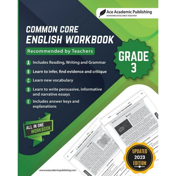 Common Core English Workbook: Grade 3, (Paperback)