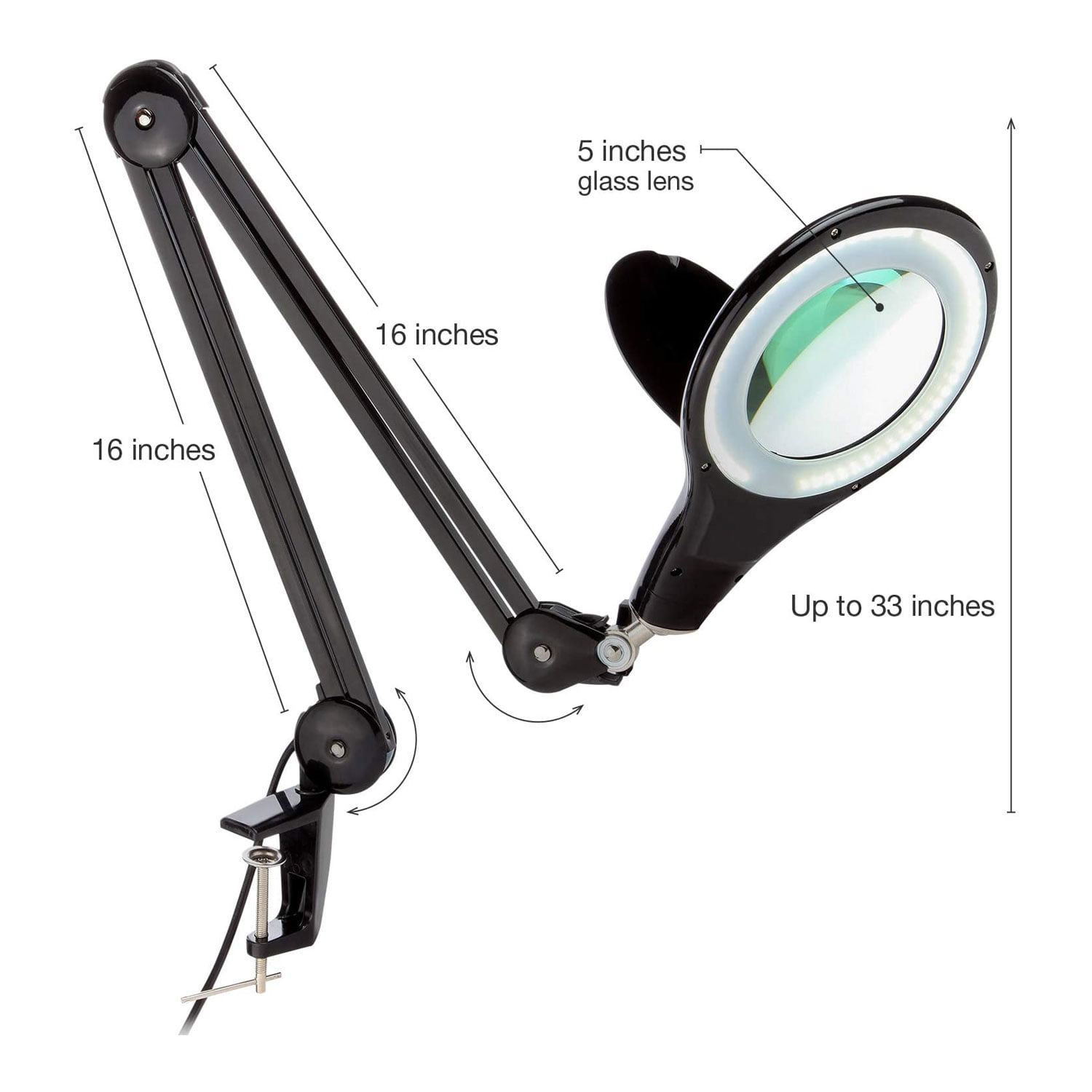 Brightech Lightview Pro Led Magnifying, Lighted Magnifying Lamp With Clamp