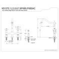 thumbnail image 5 of Kingston Brass KS127PXBSAC Heritage Bridge Kitchen Faucet with Brass Side Sprayer, Antique Copper, 5 of 7