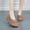 Khaki, variant on Patlollav Womens Shoes Women Flat Shoes Hollow Wedge Heel Casual Large Size Single Shoes