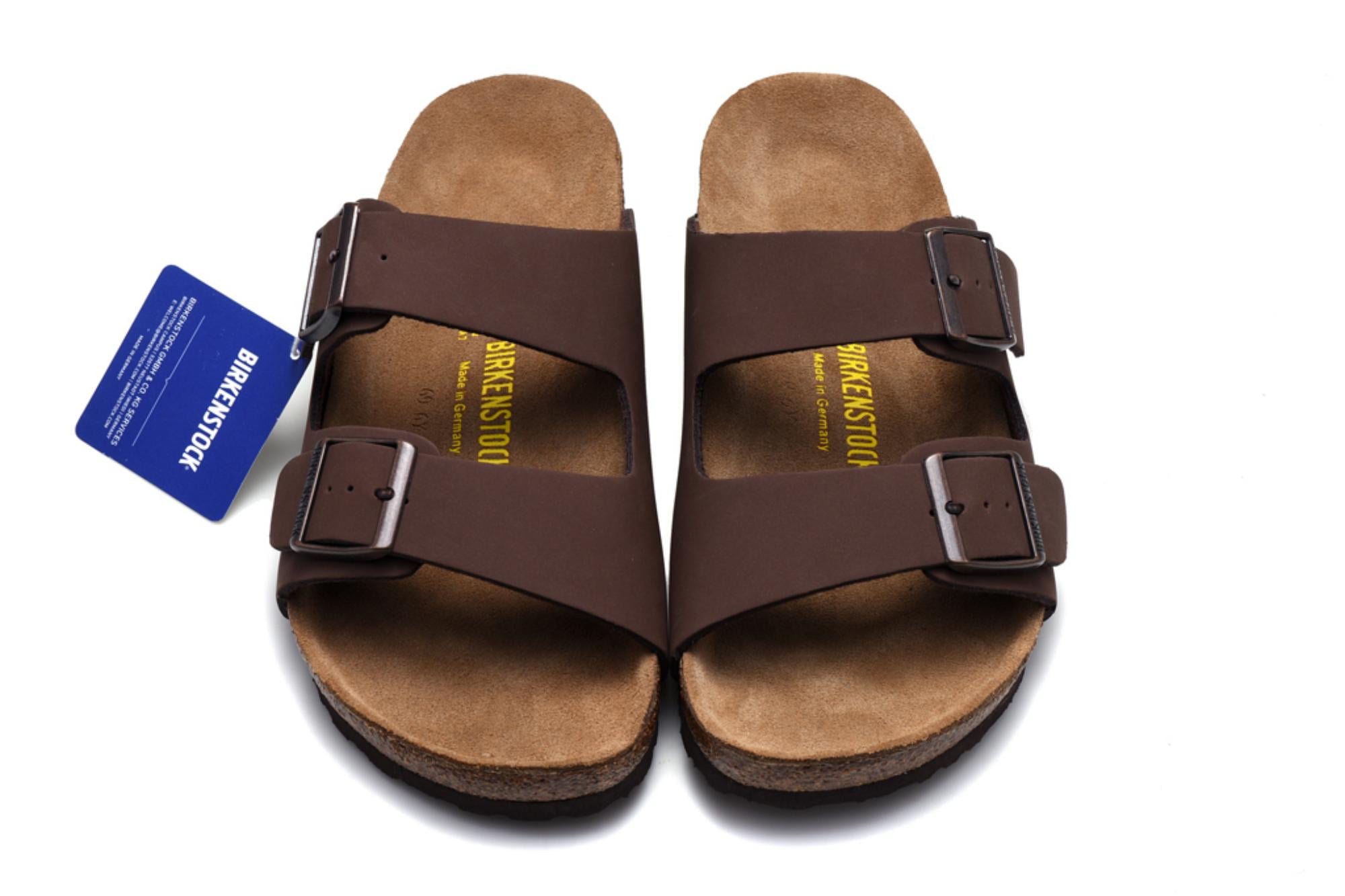 nubuck slide sandals
