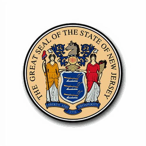 3.8 Inch New Jersey State Seal Vinyl Transfer Decal
