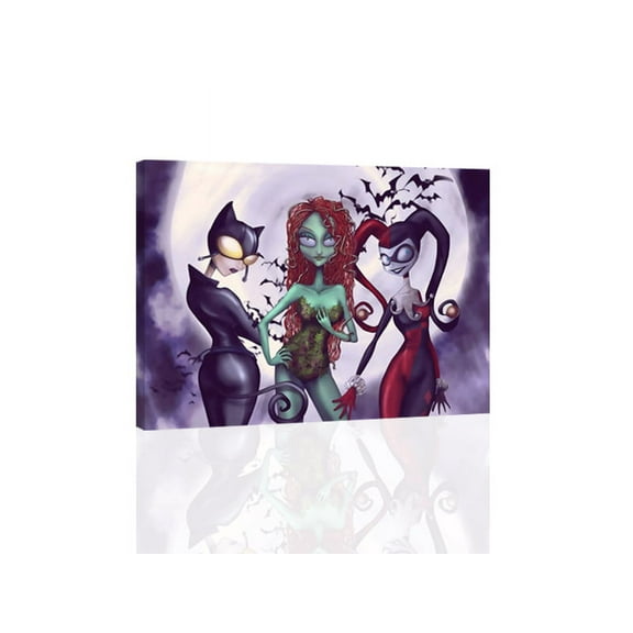 "Catwoman, Poison Ivy, Harley Quinn - CANVAS OR PRINT WALL ART"