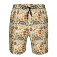 thumbnail image 4 of Kdxio 70s Hippie Style Pattern Mens Casual Shorts - Drawstring Summer Beach Sports Shorts for Men, 4 of 9